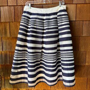 EUC ModCloth Navy and White Stripe Soiree Elation Skirt in Women's Large
